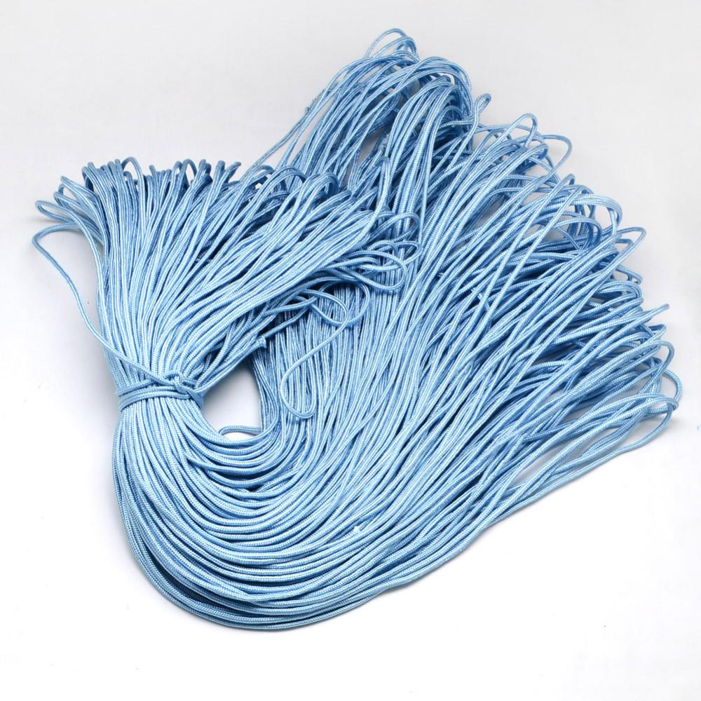 Paracord Kordel UNI HIMMELBLAU einfärbig 2mm 10m/ Bund