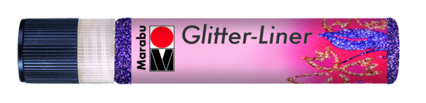 Marabu-Glitter Liner Glitter-Amethyst Stoffmalfarbe Fabric Paint 25ml