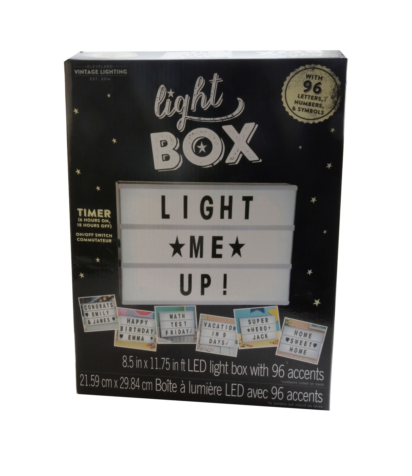 Lichtbox Light Box Buchstaben/Zahlen/Symbole Lichtkasten 21,59x29,84cm