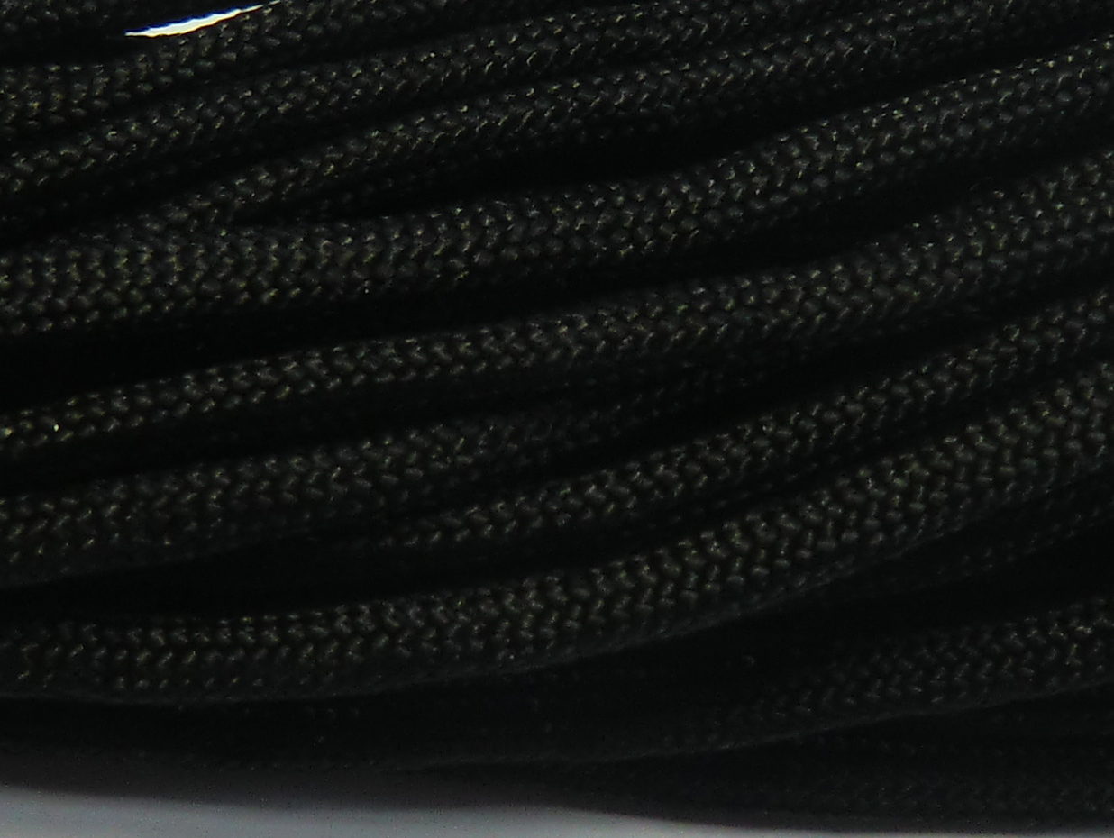 Paracord 4 mm, schwarz , 6,4m/Bündel