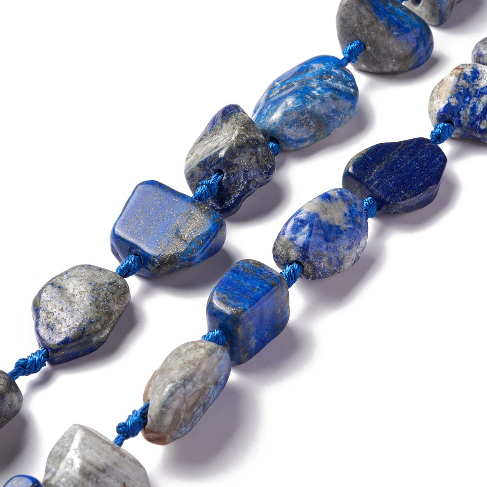 Natürlicher Lapis Lazuli gebohrt Edelsteinperle Nugget 16~36,8x13~28,5x8~21mm 1 Stück