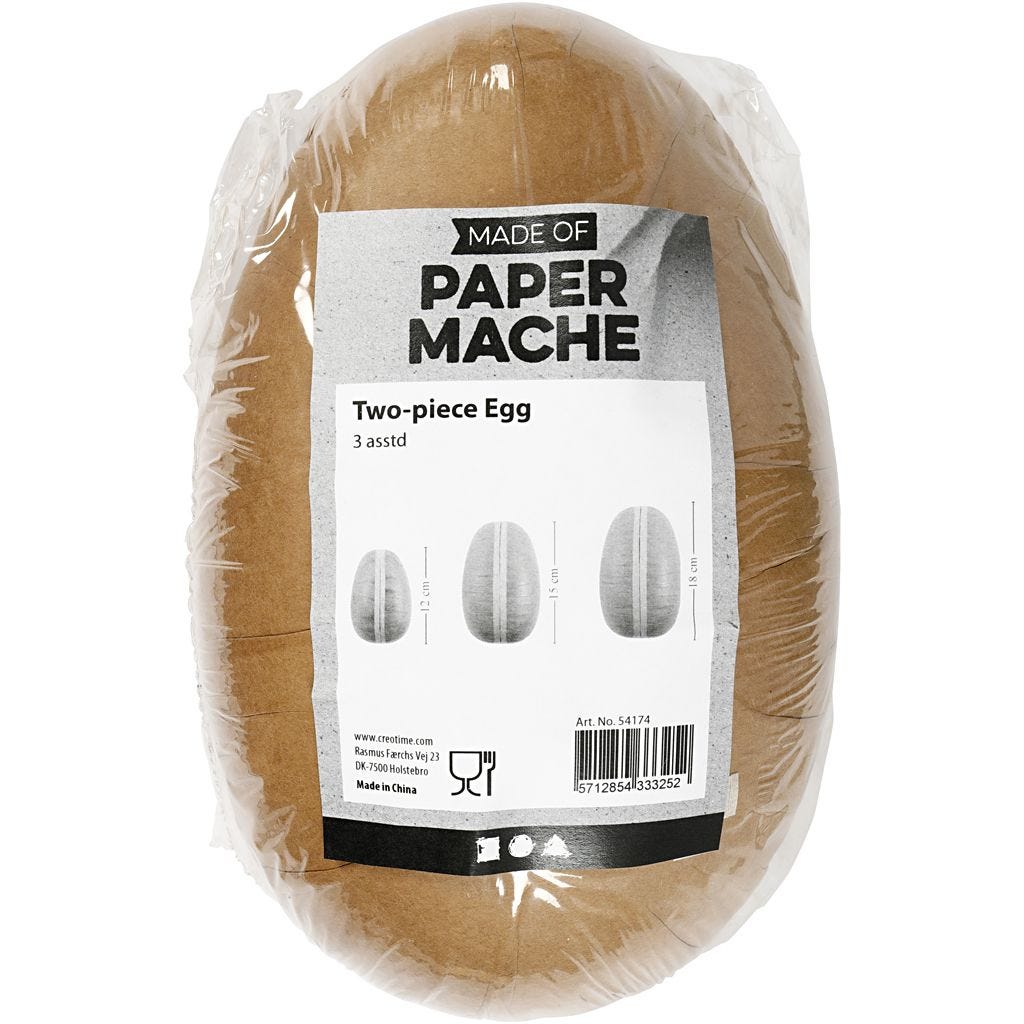 Papp-Eier 2-teilig 3 Stück/ verschiedene Größen Papp-Eier 2-teilig 3 Stück/ verschiedene Größen