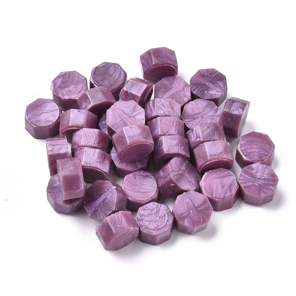 Siegelwachs Pastillen pearlized purple, 100 Stk./Beutel