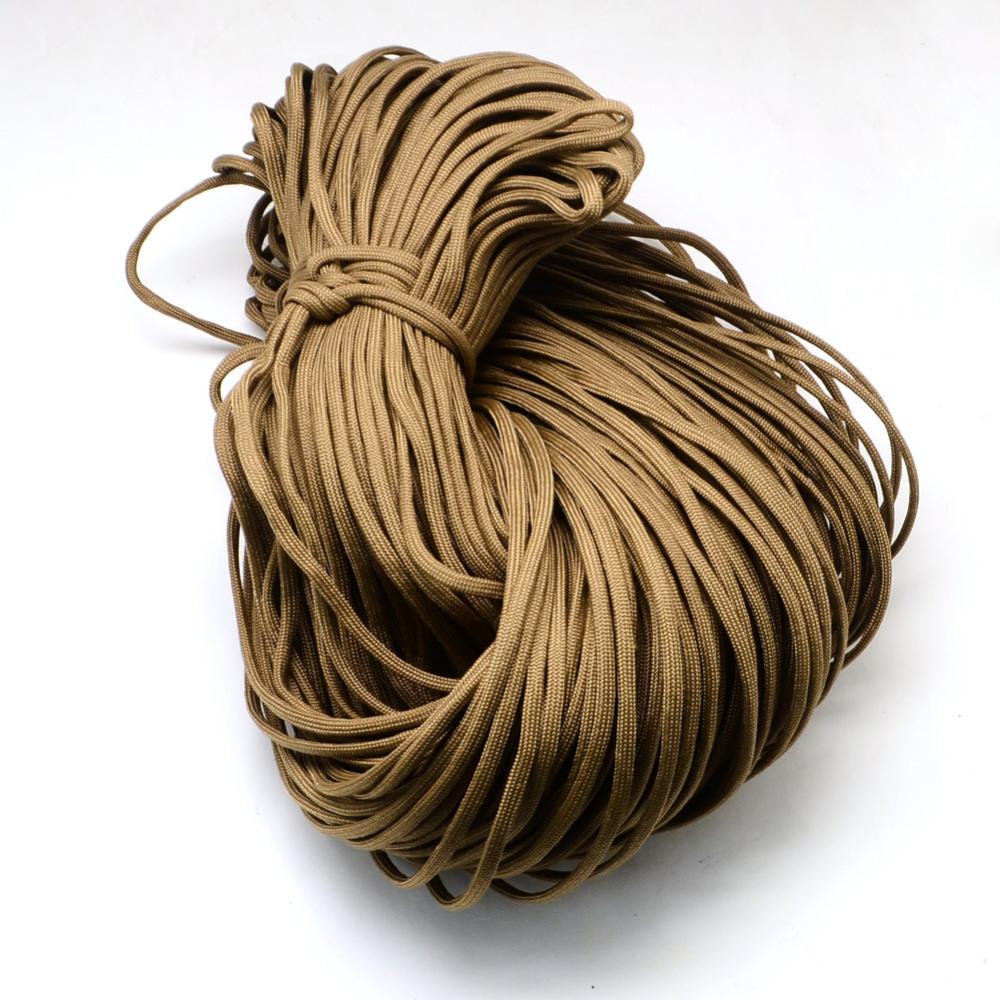 Paracord Kordel UNI MITTELBRAUN einfärbig 4mm 6,4m/ Bund 