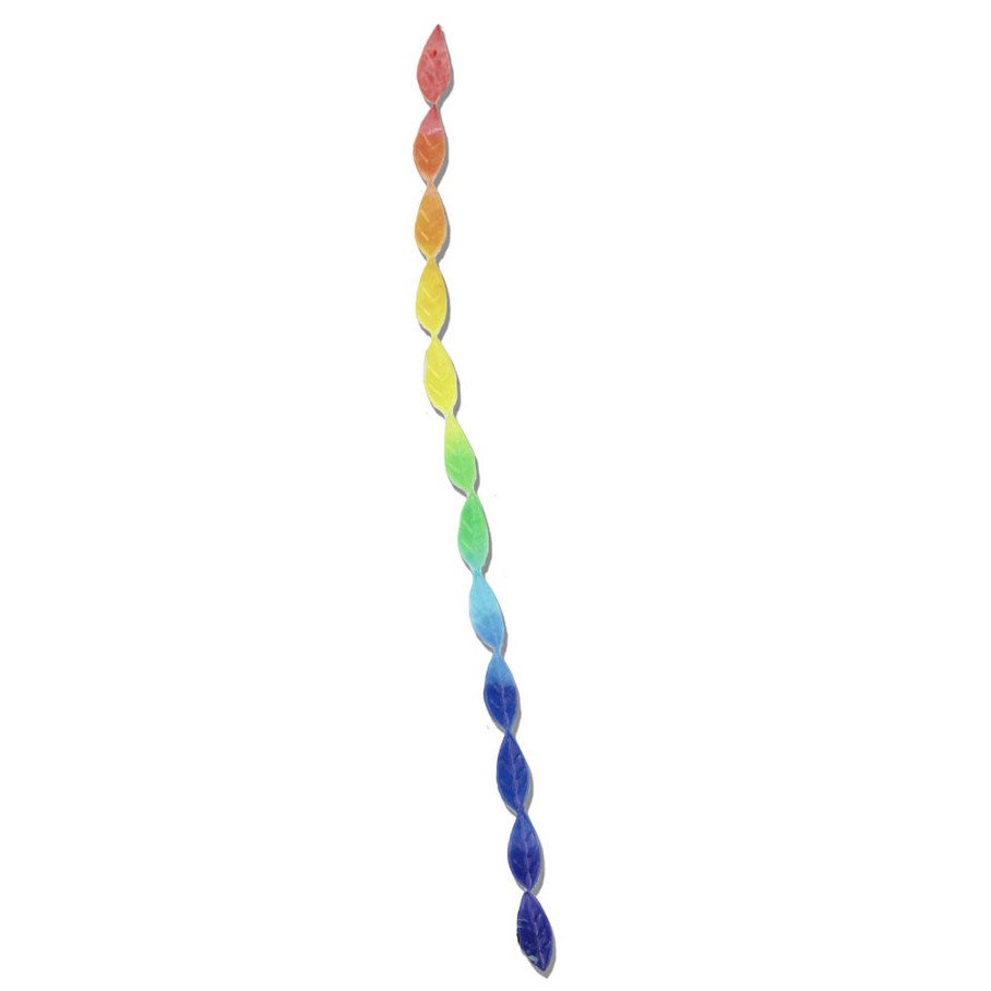 Wachsdekor Blätter regenbogenfarbig 20x8mm Wachsdekor Blätter regenbogenfarbig 20x8mm