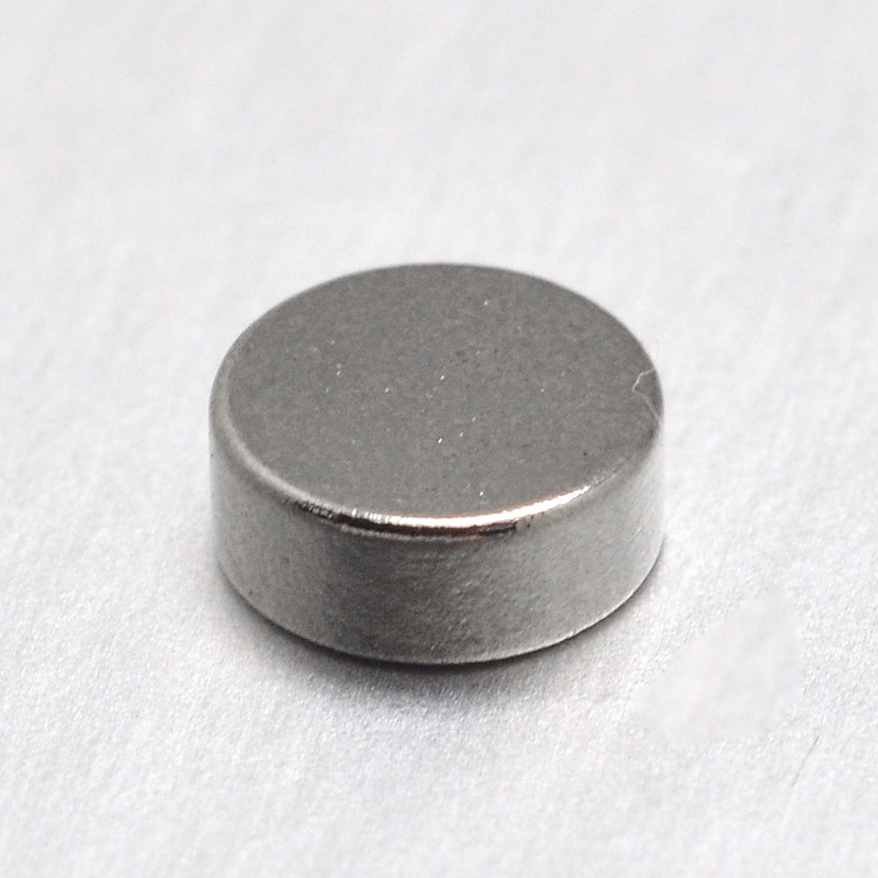 Powermagnete rund 9 x 2 mm, 10 Stück, silber