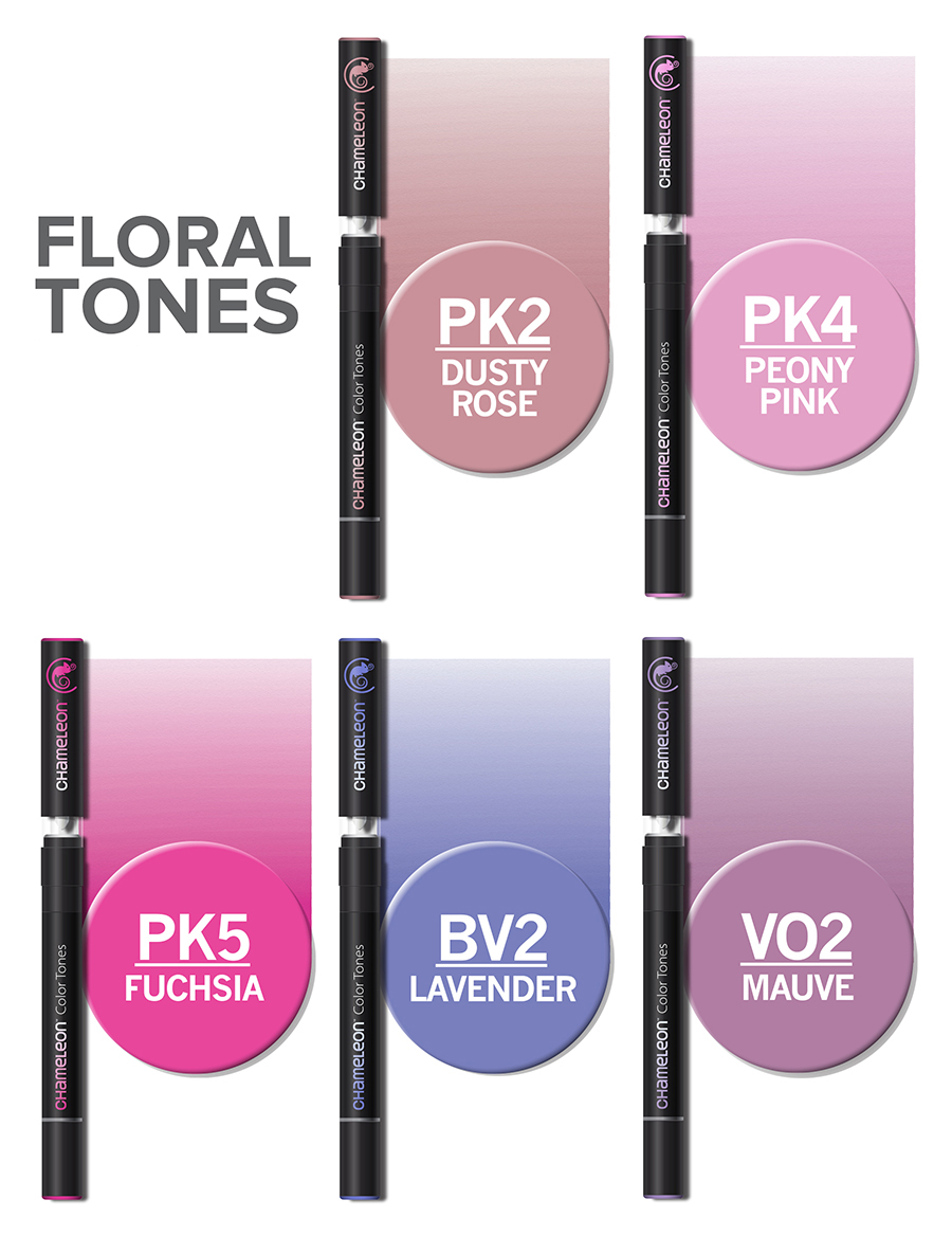 Chameleon Marker Floral Tones Einzelstift Stift Farbverlaufstift 1 Stück