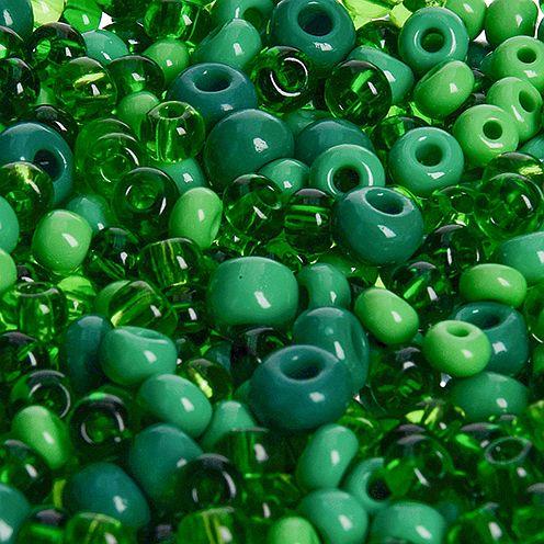 Indianerperlen Mix transparent opak 100g 5-8mm Indianerperlen Mix transparent opak 100g 5-8mm