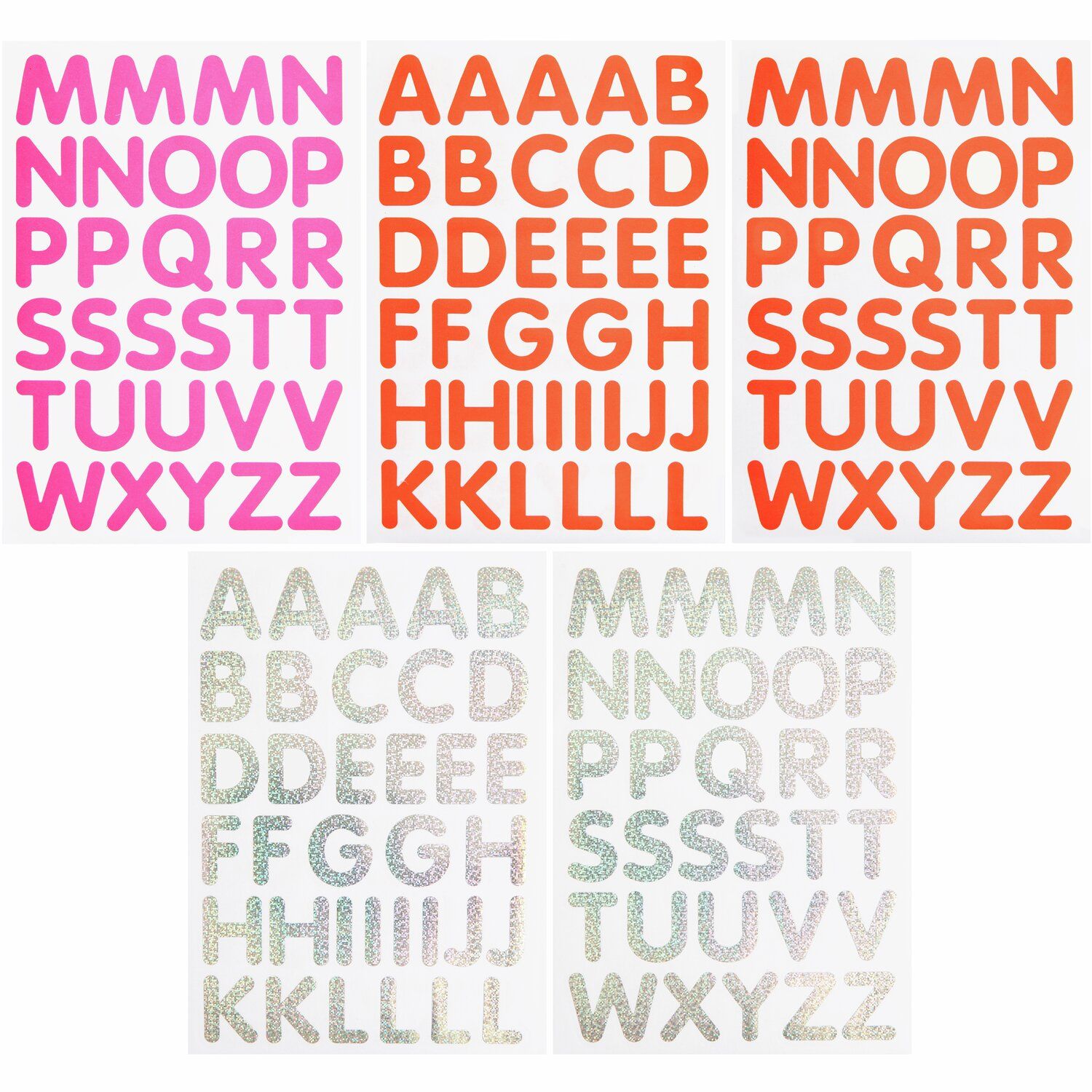 Stickerblock Alphabet Buchstabensticker DIN A5 10 Blatt Stickerblock Alphabet Buchstabensticker DIN A5 10 Blatt