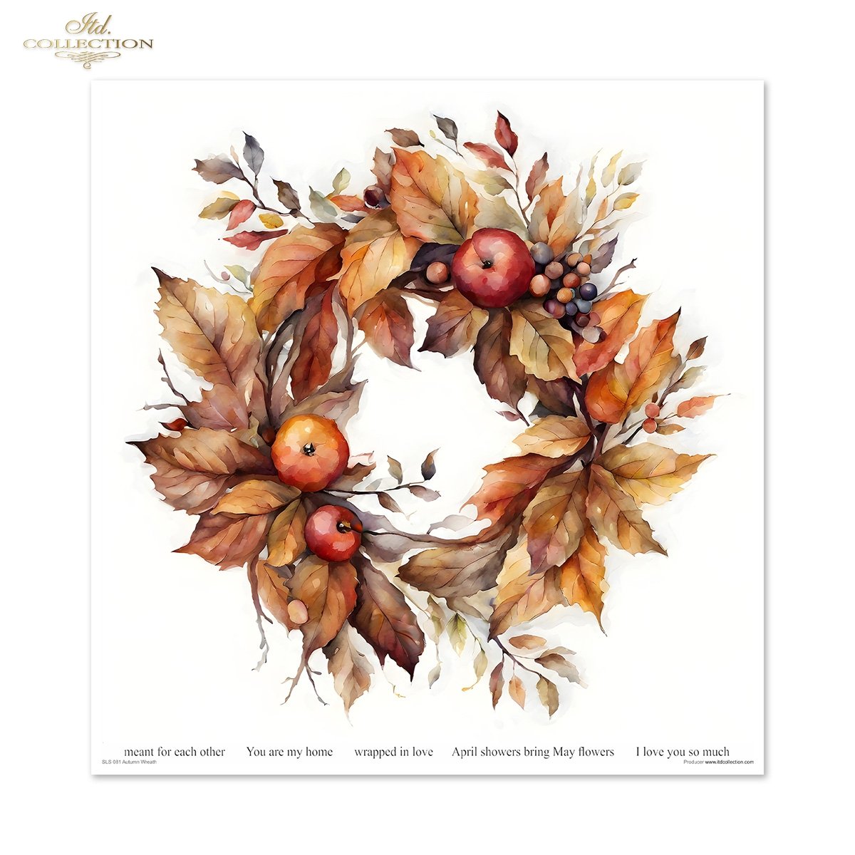 Papier-Set für Scrapbooking Autumn Wreath 3D Effekt 11 Bögen FSC Recycled 200g/m² Papier-Set für Scrapbooking Autumn Wreath 3D Effekt 11 Bögen FSC Recycled 200g/m²