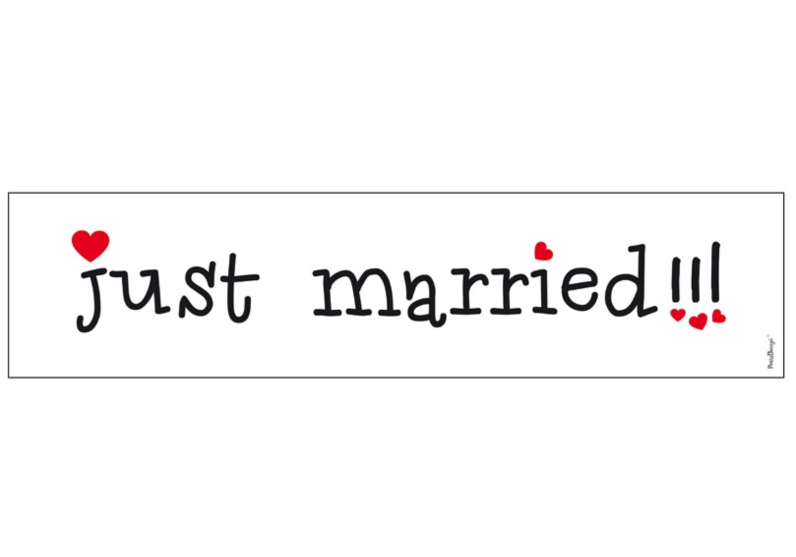 Nummerntafel Just Married 50x11,5cm