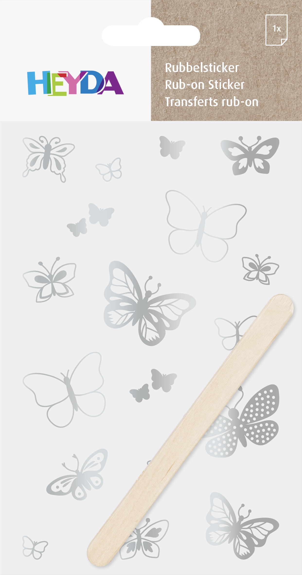 Rubbel-Sticker "Schmetterlinge" 10x19cm