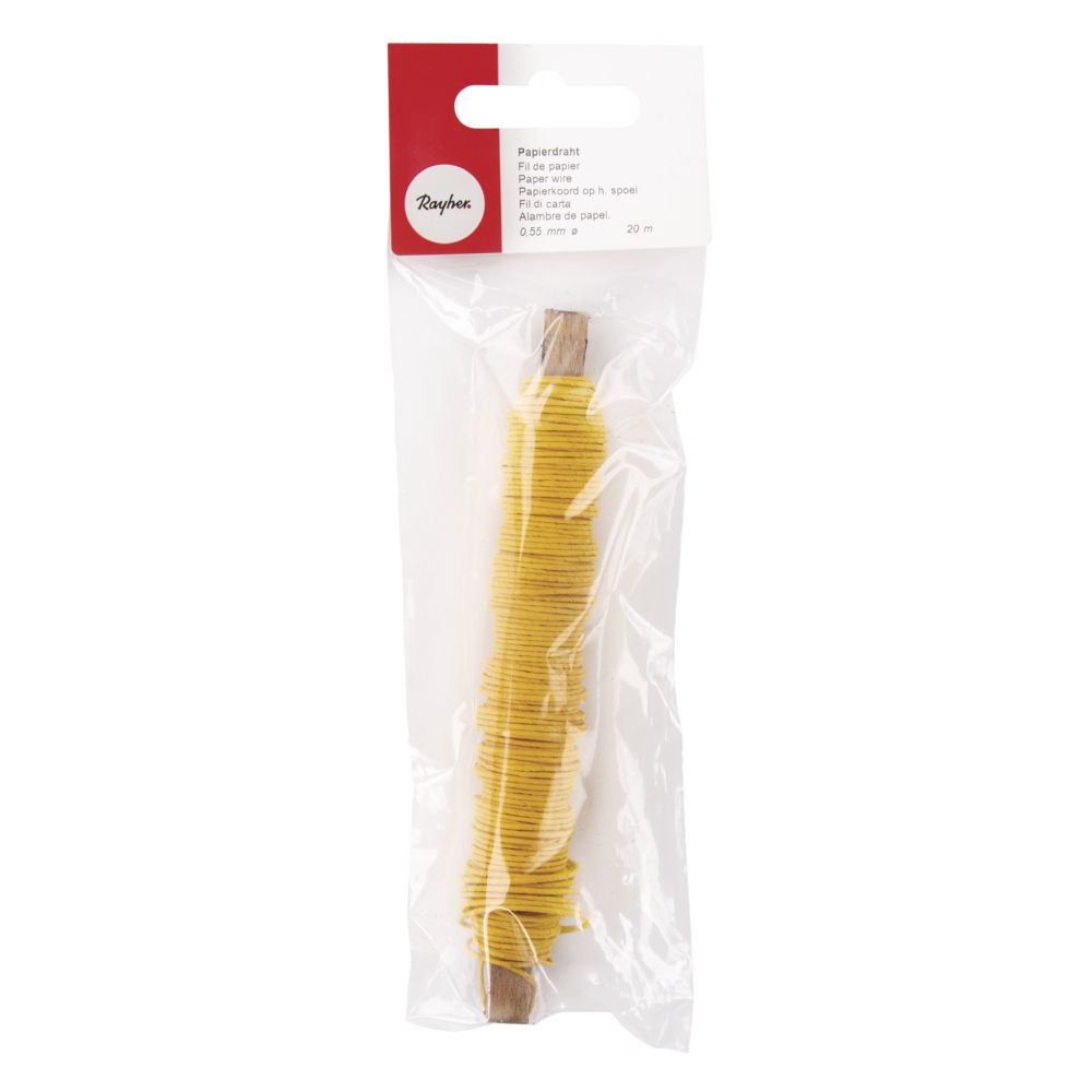 Papierdraht 0,55mm auf Holzwickel a 50g (20m) Papierdraht 0,55mm auf Holzwickel a 50g (20m)