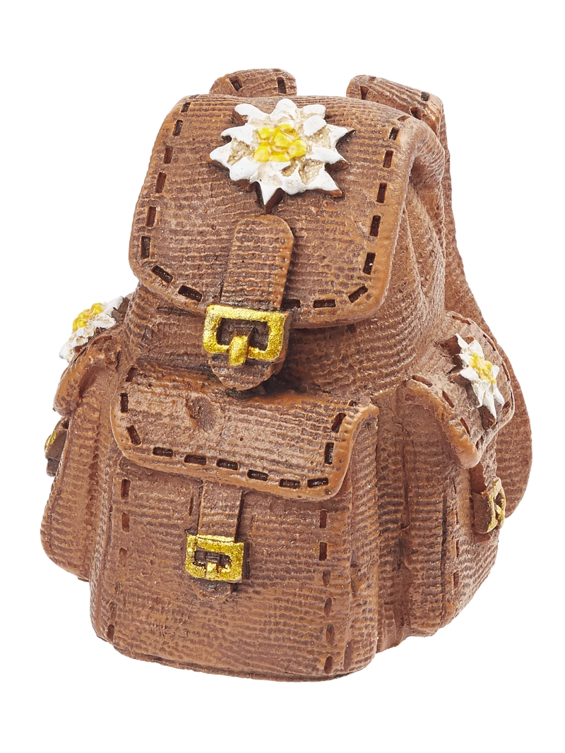 Miniatur Rucksack mit Edelweiß 3cm 