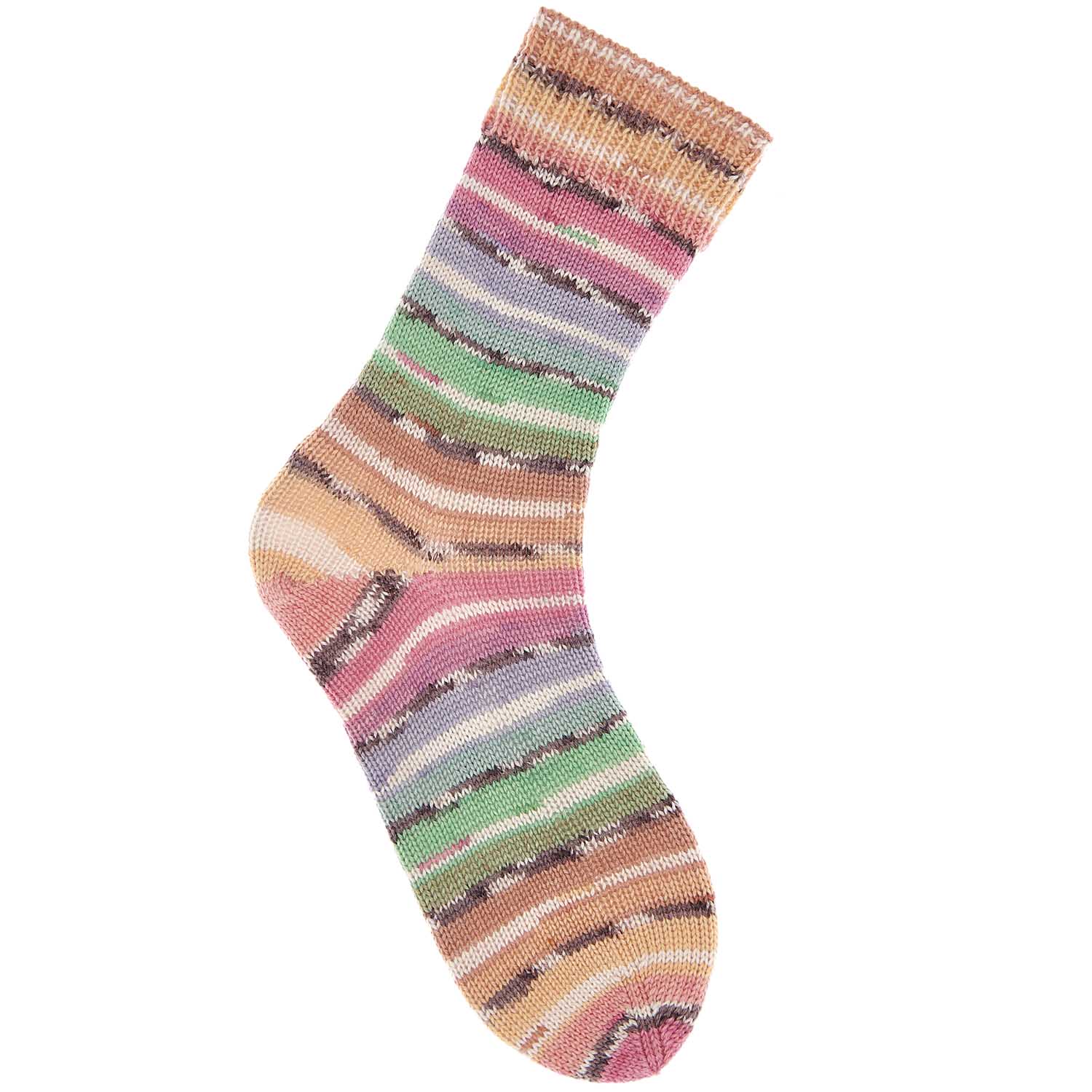 Socks Bamboo 4-fädig Rainbow earthy