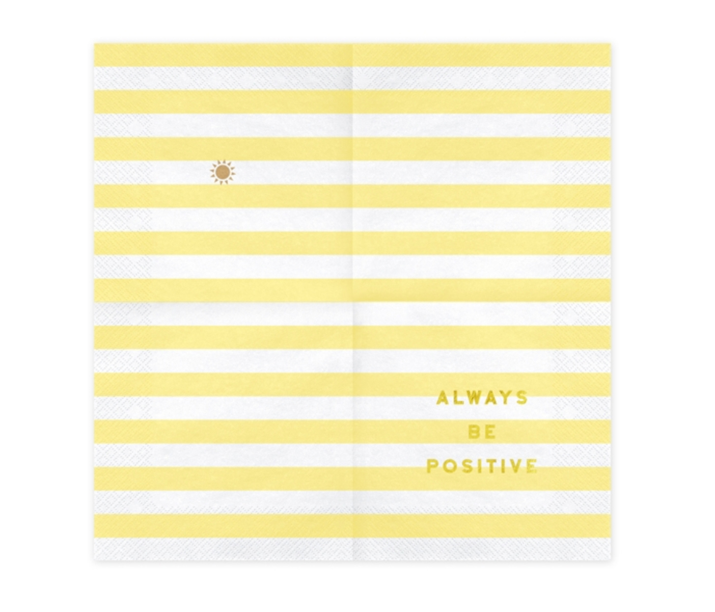 Papierservietten Always be positive gelb Napkins 33x33cm 20 Stück