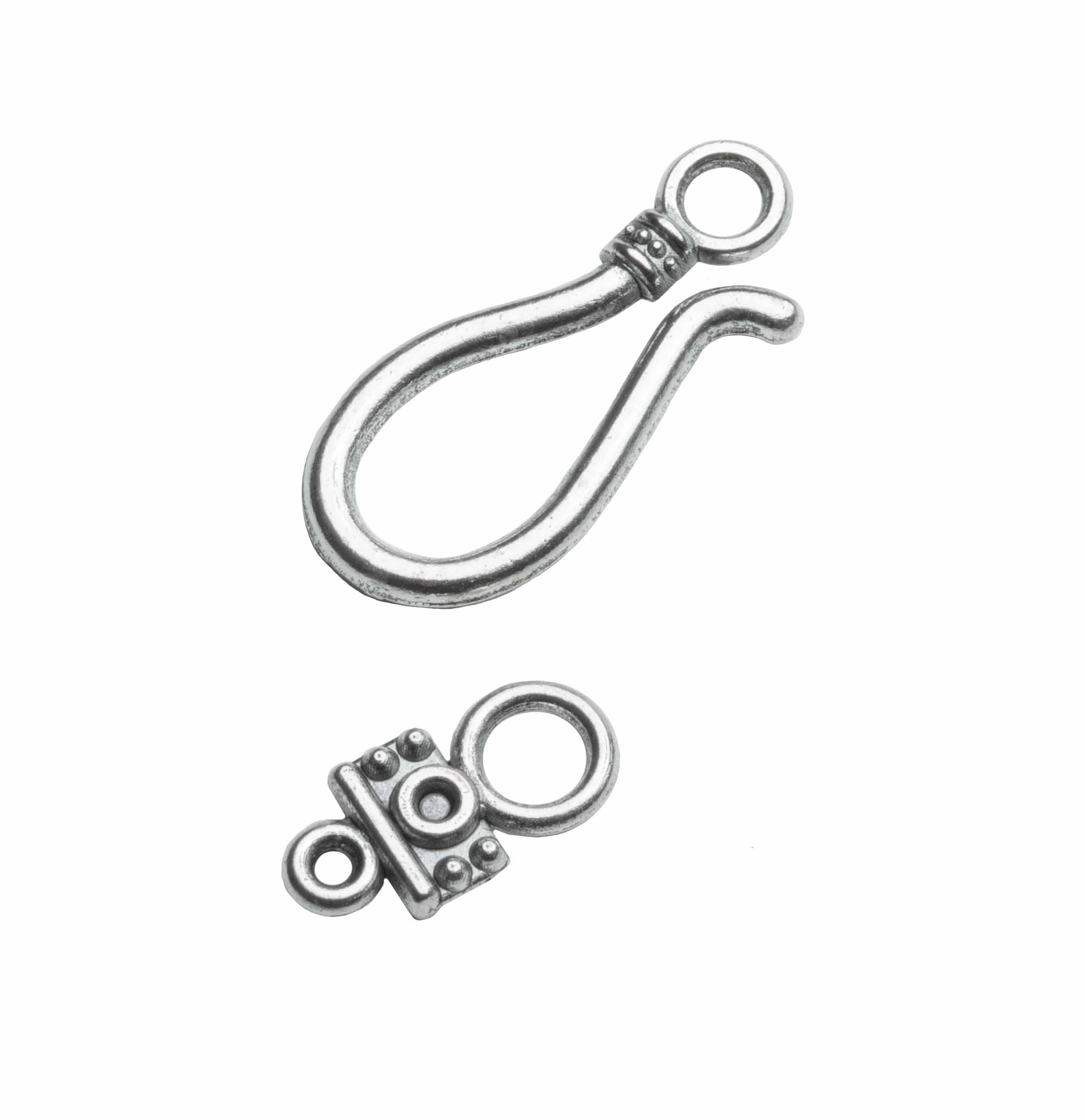 Hakenverschluss Schmuck mit Öse 2,5cm nickelfrei 3 Sets á 2 Teile