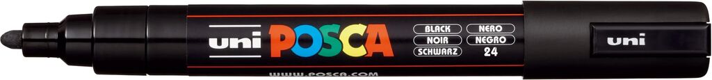 UNI POSCA Marker PC-5MC SCHWARZ mittelfeine Spitze 1,8 - 2,5mm UNI POSCA Marker PC-5MC SCHWARZ mittelfeine Spitze 1,8 - 2,5mm