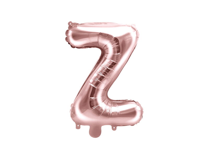 Foil Balloons Folienballone Alphabet ABC Buchstaben Zahlen roségold 14" 35cm