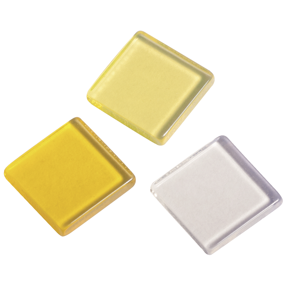 Acrylmosaik transparent lichtgelb, 1x1 cm, 50 g/ ca. 205 Stück Acryl-Mosaik