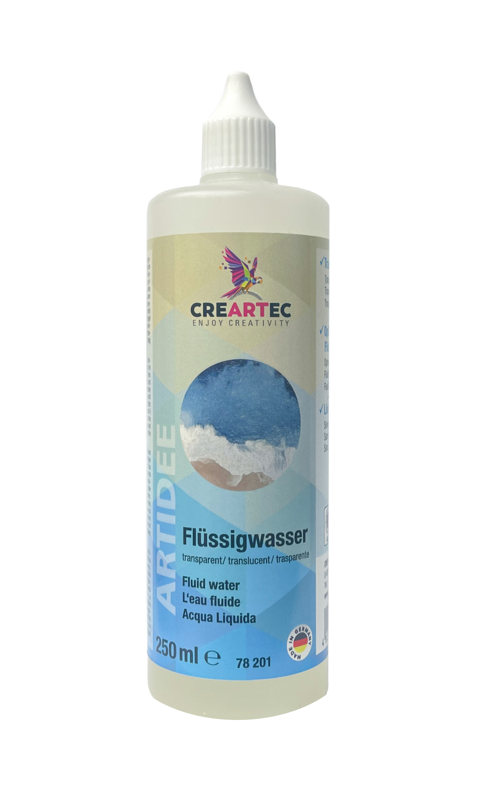 Artidee Flüssigwasser transparent lösungsmittelfrei 250ml 