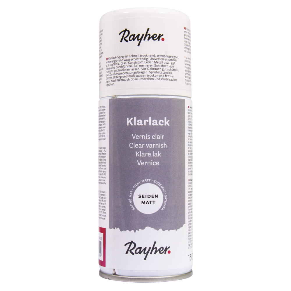 Spray Klarlack seidenmatt, 150 ml Lackspray Clear Varnish