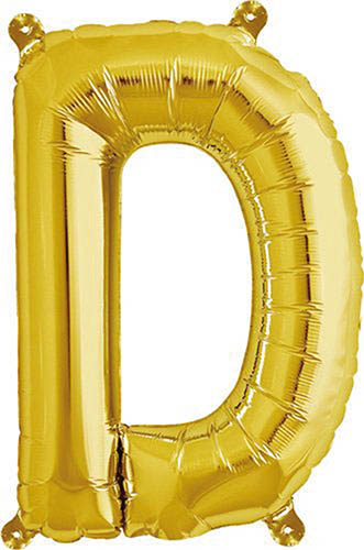 Foil Balloons Folienballone Alphabet ABC Buchstaben Zahlen gold 14"