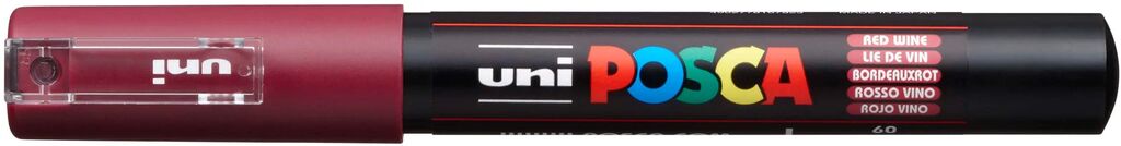 UNI POSCA Marker PC-1MC BORDEAUXROT extra feine Spitze 0,7 - 1 mm UNI POSCA Marker PC-1MC BORDEAUXROT extra feine Spitze 0,7 - 1 mm