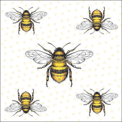 Ambiente Servietten Flying Bees Bienen 33x33cm 20 Stück/Packung