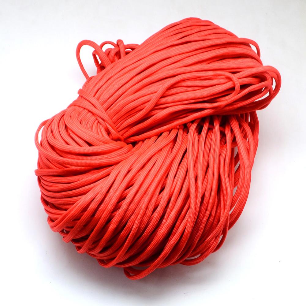 Paracord Kordel UNI ROT einfärbig 4mm 6,4m/ Bund 