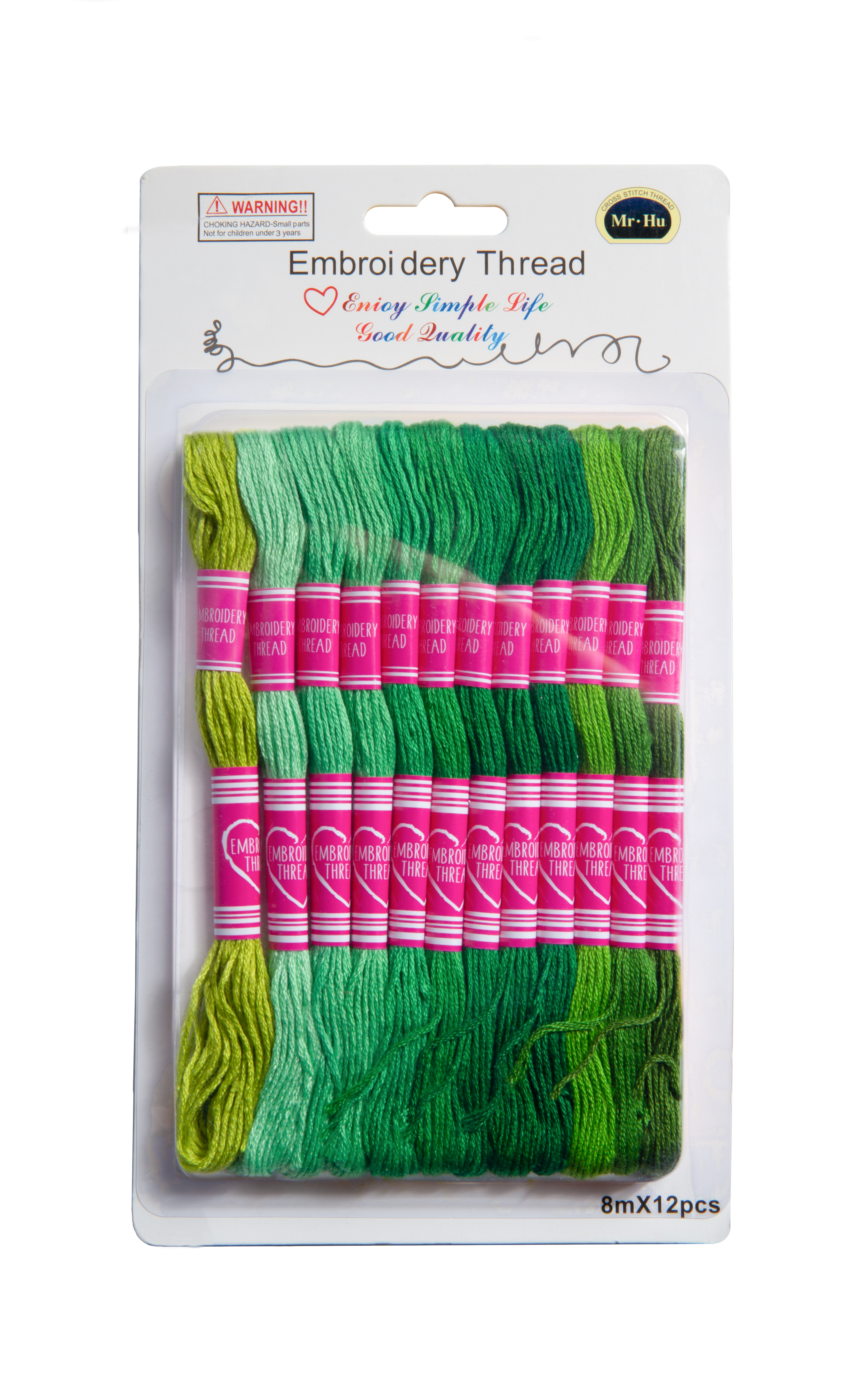 Stickgarn-Set Ombré Farbverlauf 12 Bund á 8m Stickgarn-Set Ombré Farbverlauf 12 Bund á 8m