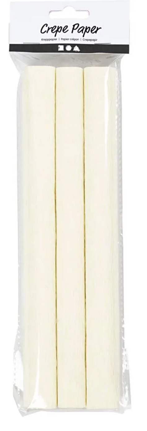Krepppapier 3 Blätter 25x60cm Kreppanteil: 180% 105 g