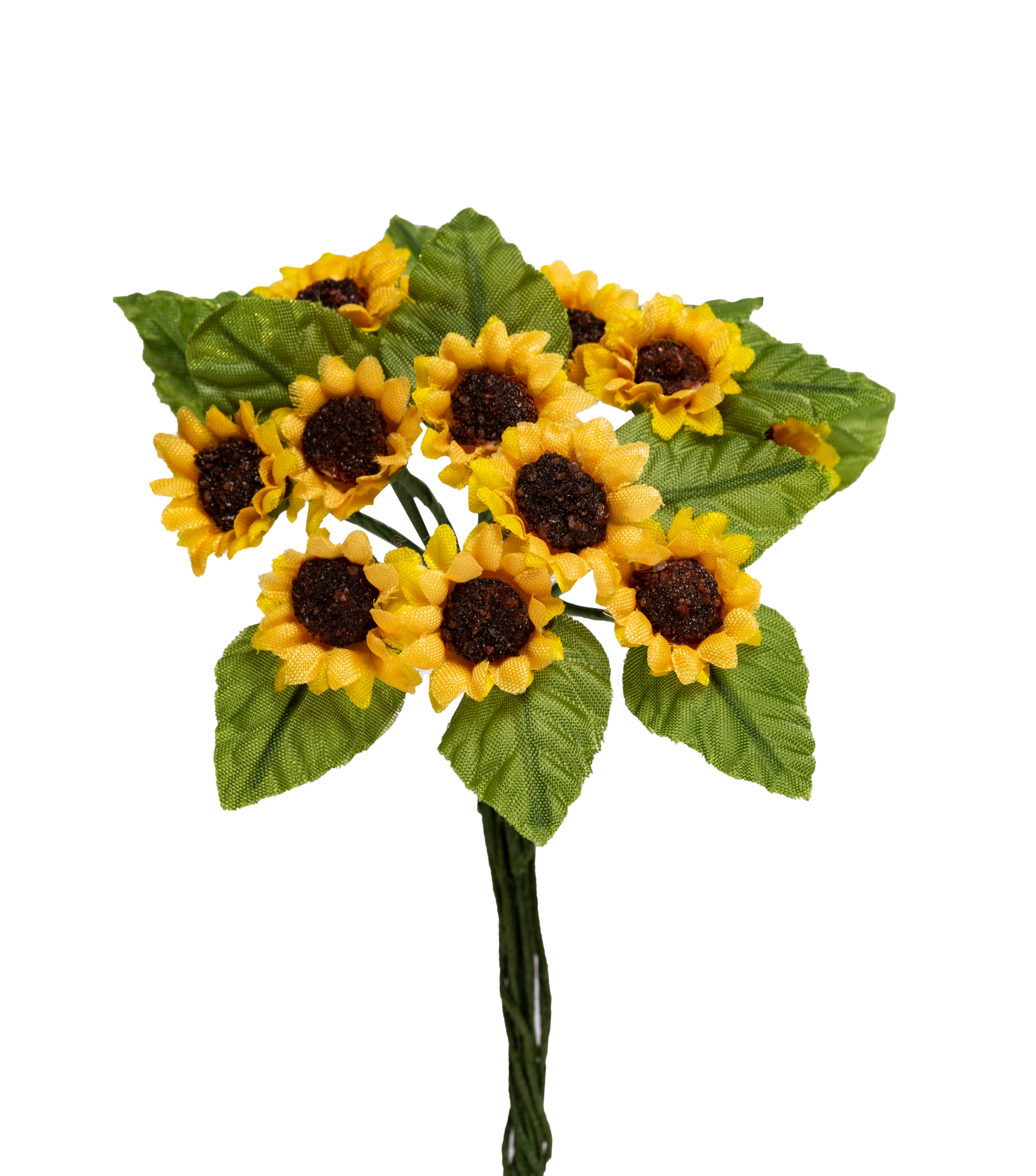 Sonnenblumen klein mit Blatt, 12 Stück/Bund, Kleinblumen, Minisonnenblumen