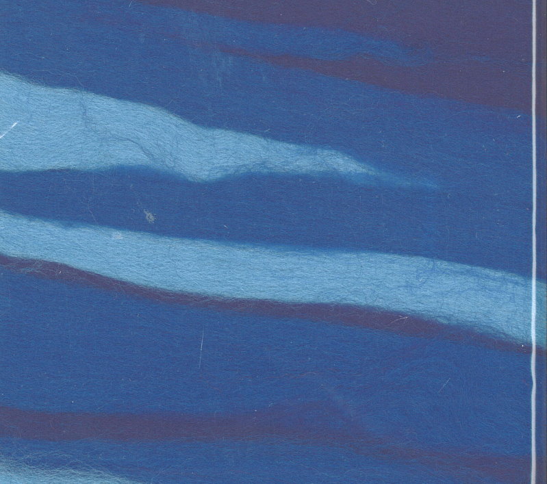 Merino-Kammzug multicolor, 50 g, 21 mic, superfein, Blautöne Filzwolle Schafwolle Naturwolle