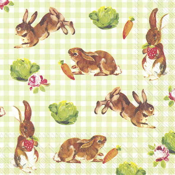 Servietten Little Bunnys 33x33cm 20Stück/Packung