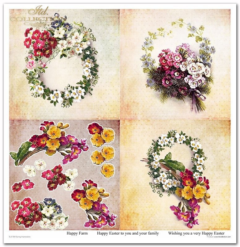 Scrapbooking-Papier Set Spring Impressions 31x32cm 10 Bögen