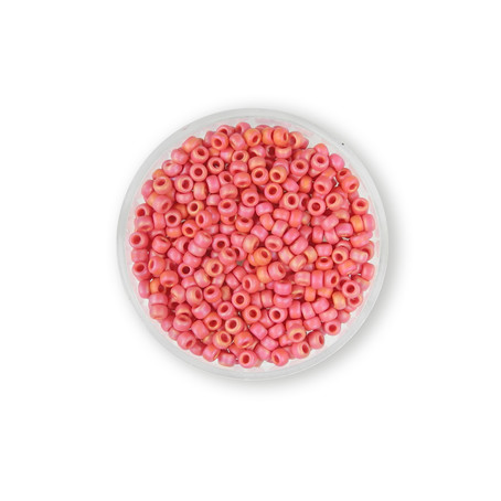 Japanische Miyuki Beads Rocailles matt ruby rainbow 2,5mm 8g