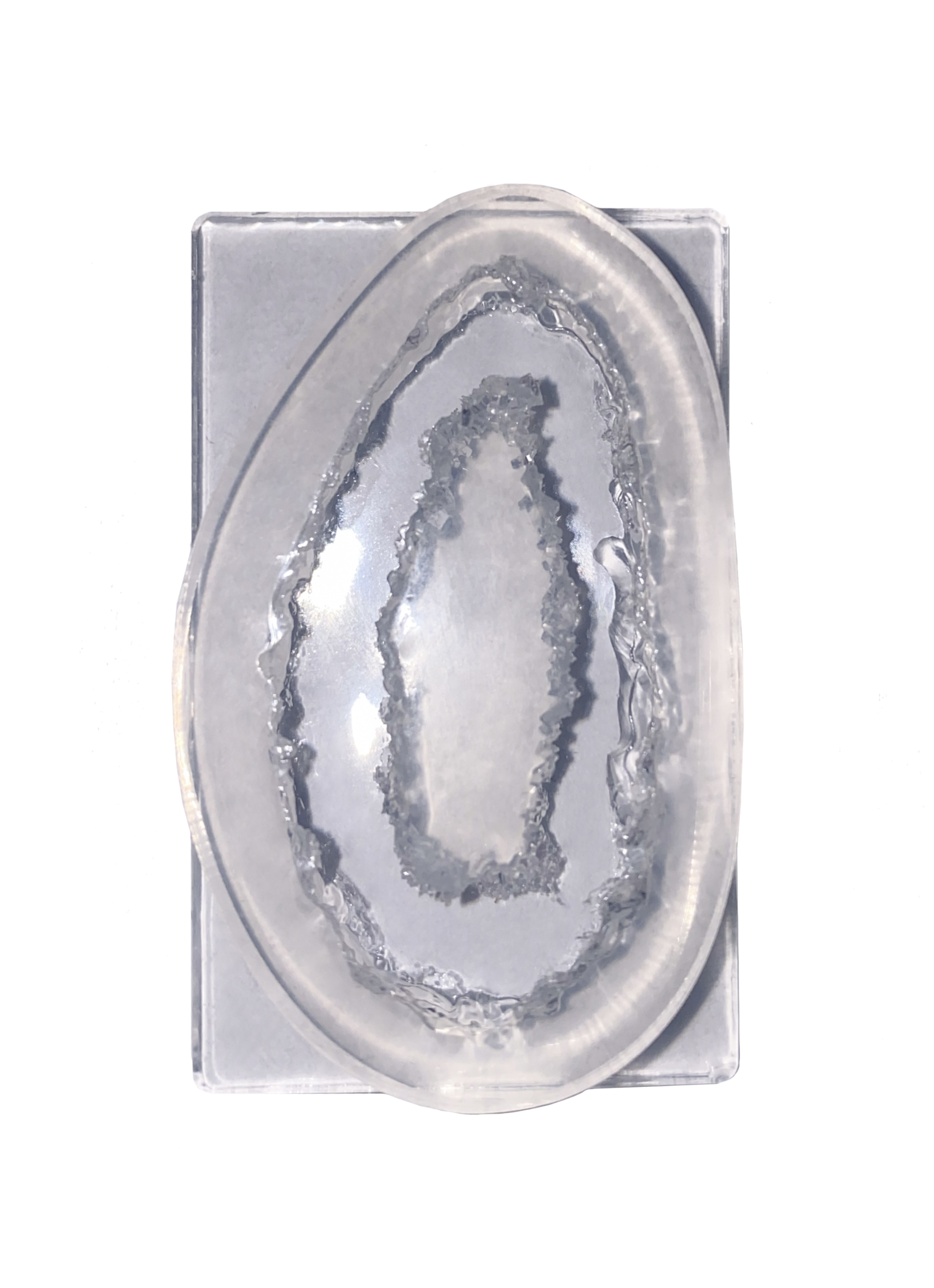 Silikongießform Geodenachat Agate Slice 3,7x2cm Schmuckanhänger