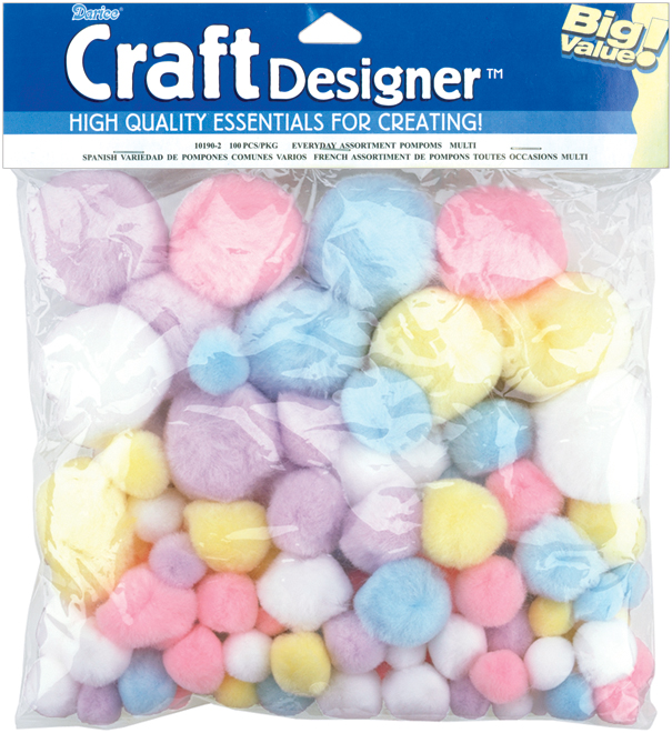 Pom-Poms PastellfarbenPompoms Puschel Pompons Plüschball Bommel Plüsch Pompons