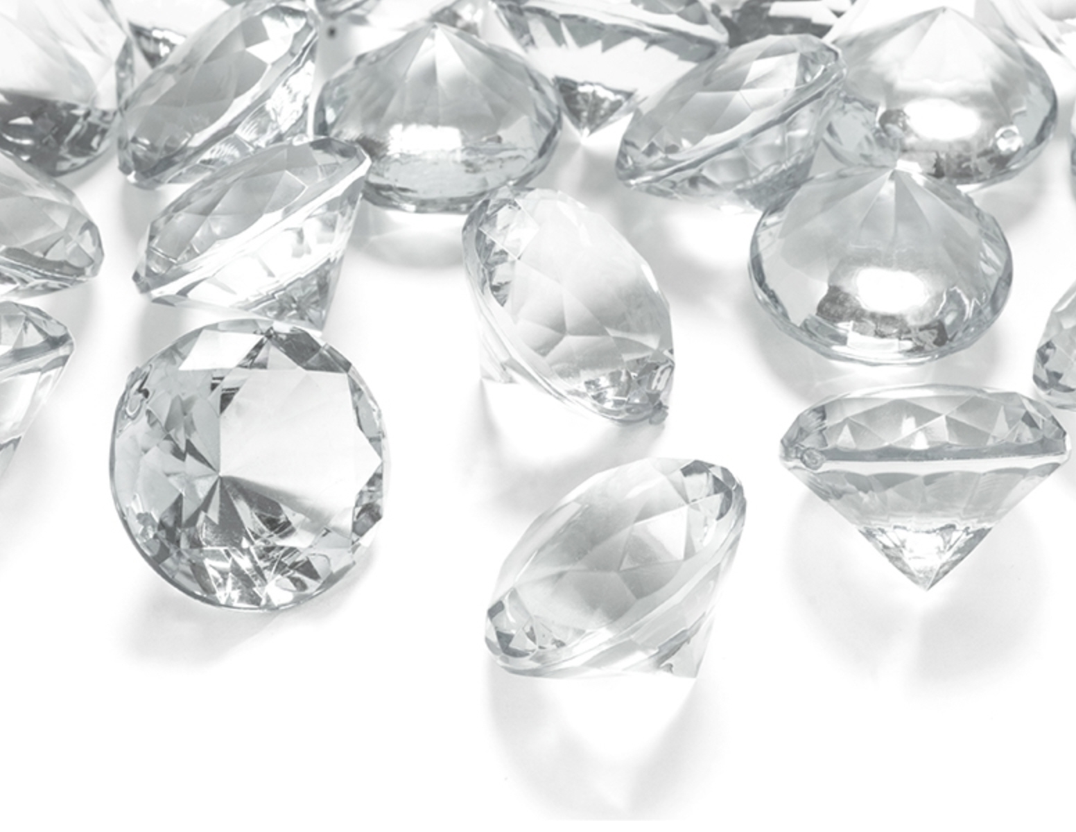 Dekosteine Diamanten aus Kunststoff transparent 25 Stück Tischdeko Streuteile 