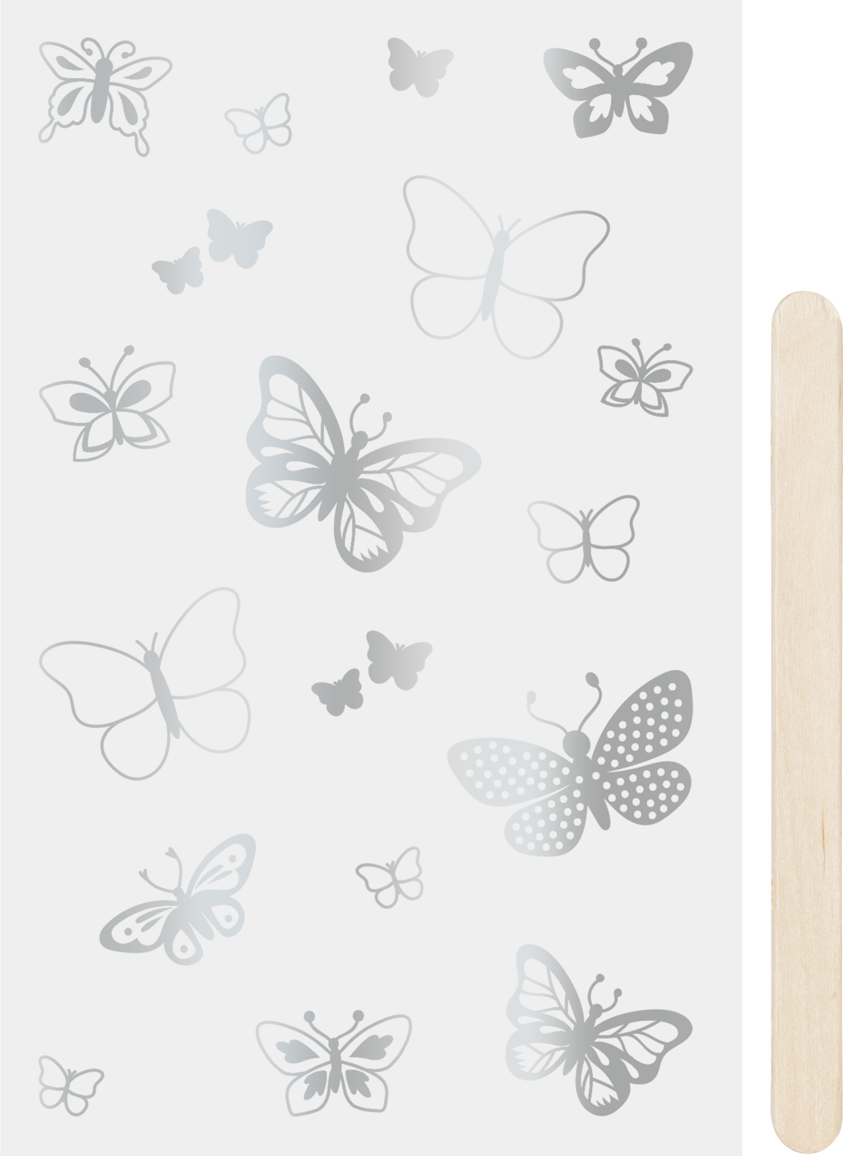Rubbel-Sticker "Schmetterlinge" 10x19cm