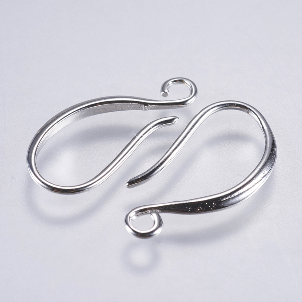 Ohrhaken mit horizontaler Öse 21x10x1,5mm 1 Paar Ohrhaken mit horizontaler Öse 21x10x1,5mm 1 Paar