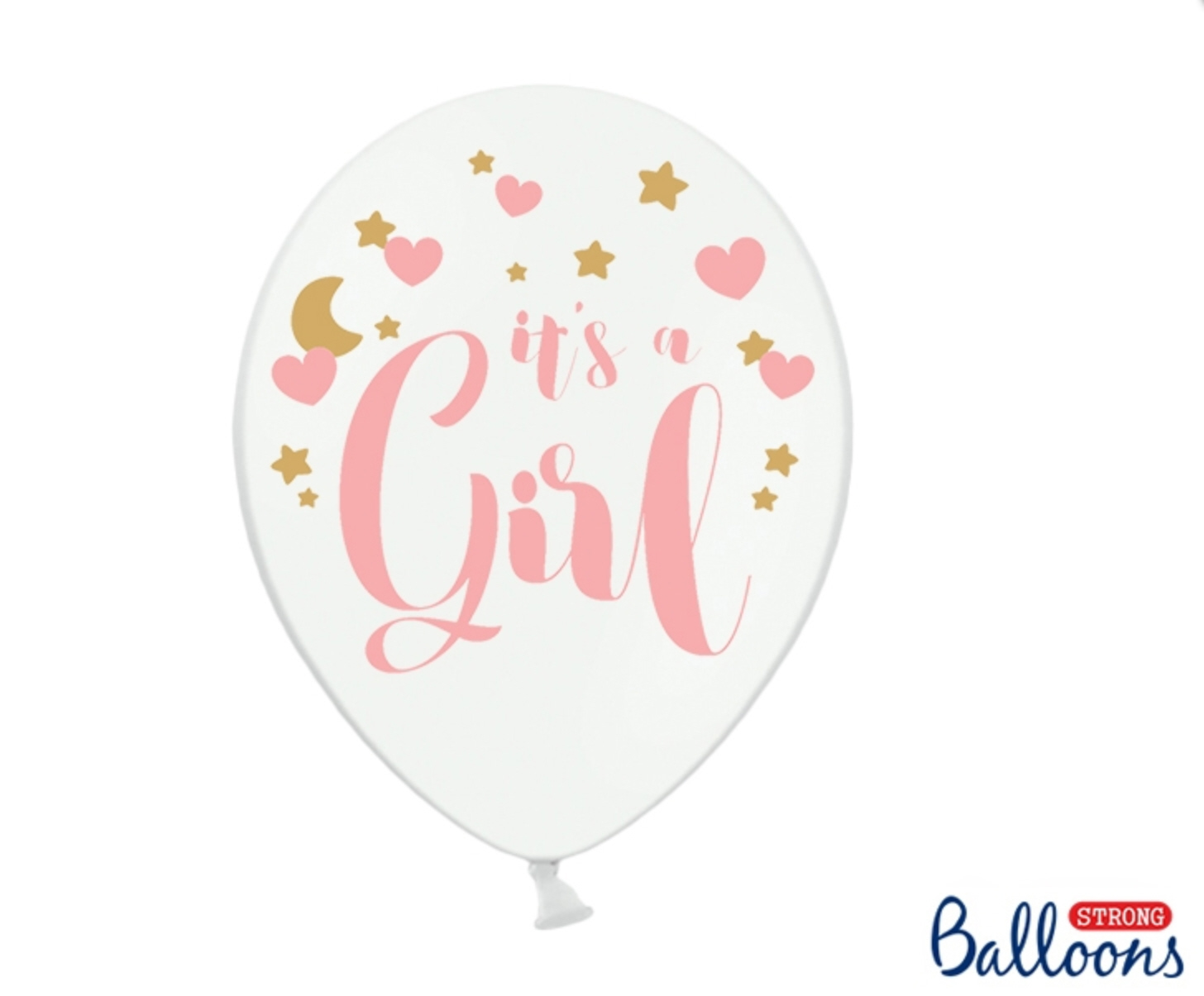 Balloons 30cm It's a Boy/Girl Pastel Pure White 1 Pkg / 6 Stk.