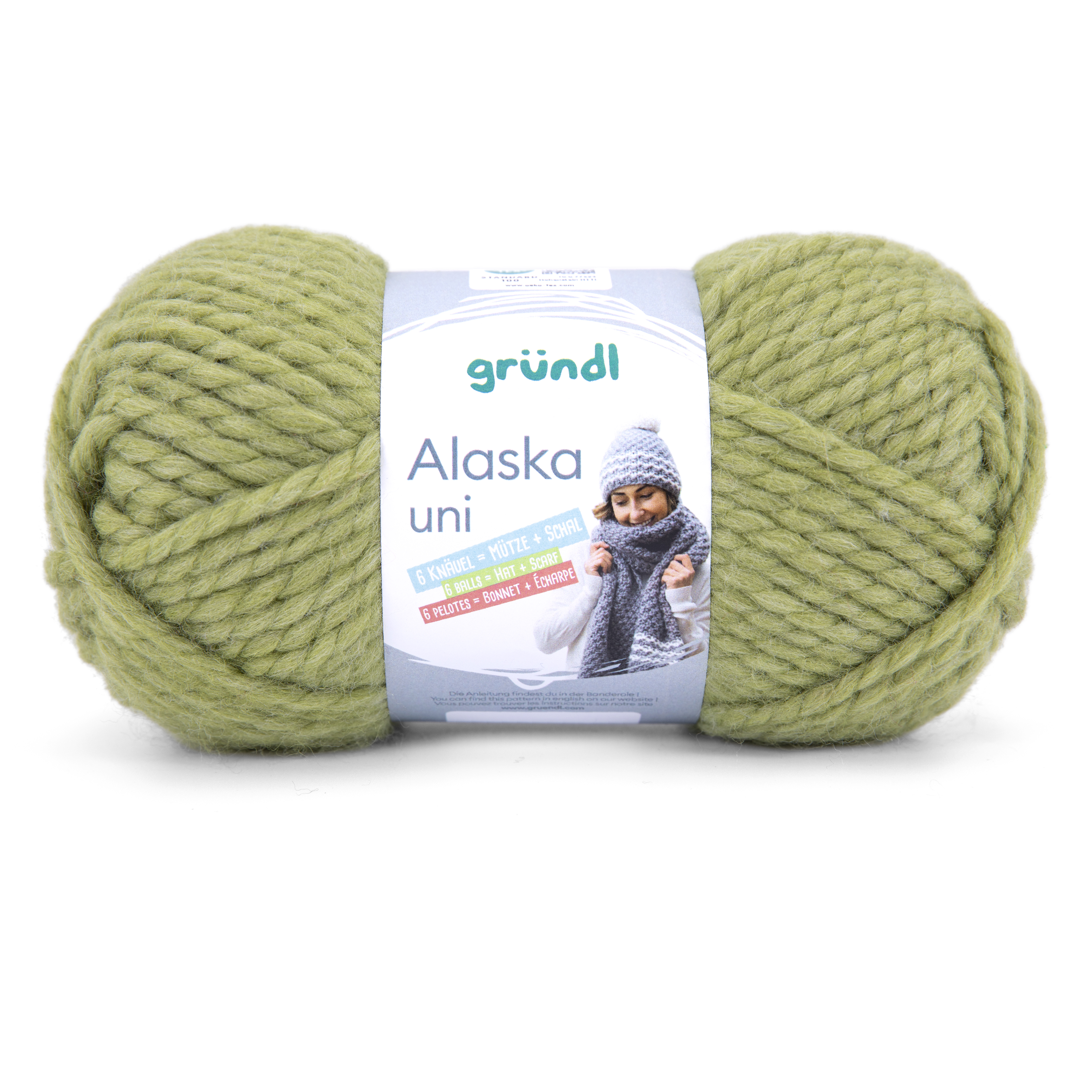 Gründl Alaska Wolle Uni PISTAZIE 100g 75m Gründl Alaska Wolle Uni PISTAZIE 100g 75m