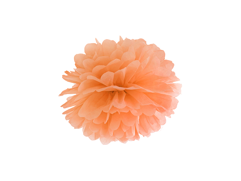 Tissue Pompom hellorange Löschpapier-Pompons