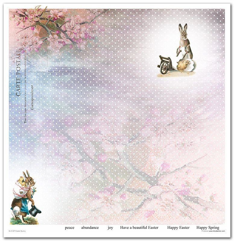 Easter Bunny Papier-Set 10 Blatt 320x310mm 200g