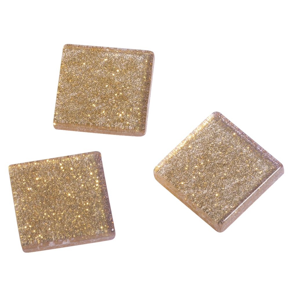 Acrylmosaik glitter champagner gold 1x1cm, 50g/ca.205 Stk. Acryl-Mosaik