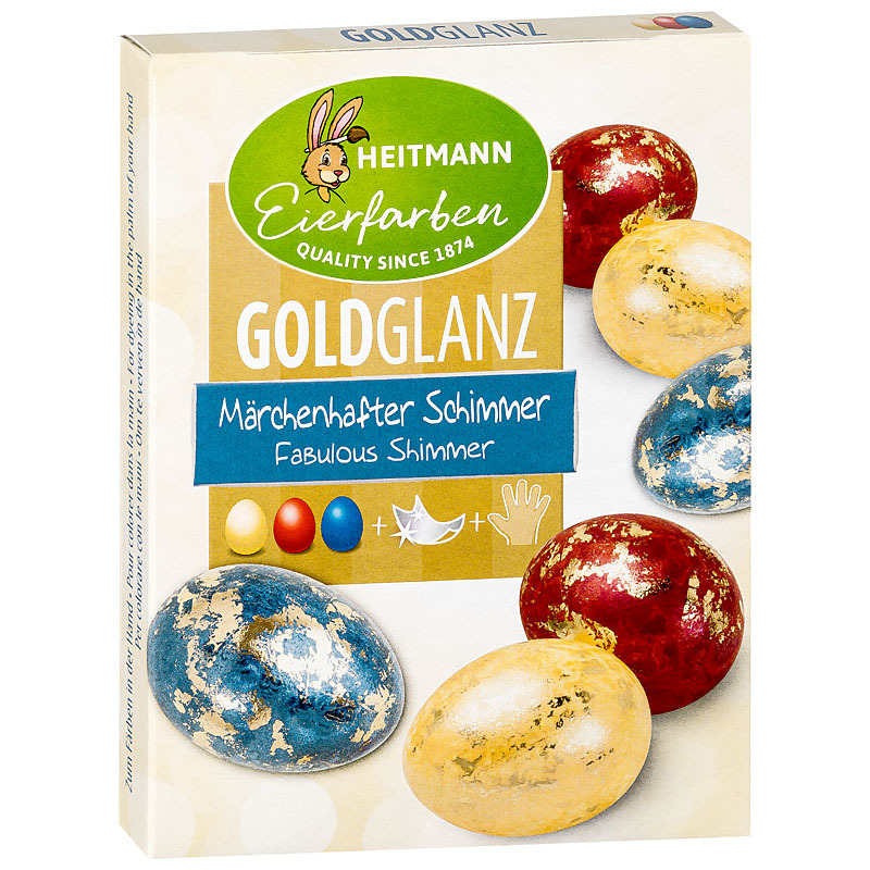 Heitmann Goldglanz Eierfarben-Set 3 Farben + Goldfolie