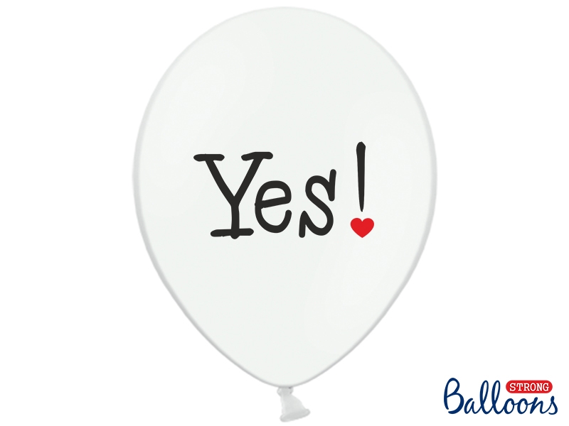 Ballons 30 cm weiß,   -Yes - , 15 Stück/Packung