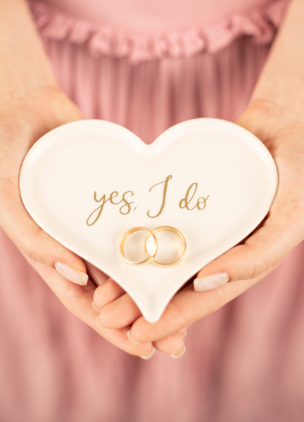 Ringschale "Yes, I do" gold 11x13,3cm 